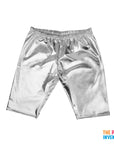 Silver Metallic Long Shorts