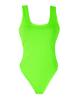Fluro Green 80s Leotard