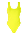 Fluro Yellow 80s Leotard
