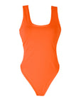 Fluro Orange 80s Leotard