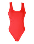Fluro Red 80s Leotard