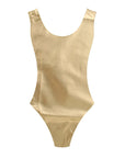 Gold Metallic 80s Leotard