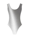 Silver Metallic 80s Leotard