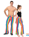 Adult Rainbow Stripe Flare Pants