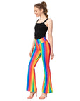 Adult Rainbow Stripe Flare Pants