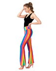 Adult Rainbow Stripe Flare Pants