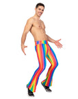 Adult Rainbow Stripe Flare Pants
