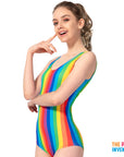 Adult Rainbow Stripe Leotard