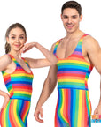 Adult Rainbow Unitard Jumpsuit
