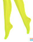 Yellow Fishnet Pantyhose