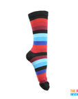 Long Stripe Socks (Red Blue & Black Stripe)