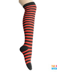 Long Over the Knee Socks (Black & Red)