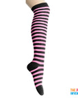 Long Over the Knee Socks (Black & Pink)