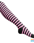 Long Over the Knee Socks (Black & Pink)