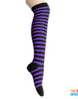 Long Over the Knee Socks (Black & Purple)