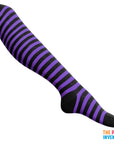Long Over the Knee Socks (Black & Purple)