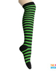 Long Over the Knee Socks (Black & Green)