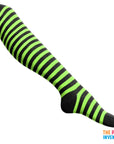 Long Over the Knee Socks (Black & Light Green)