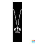Big Silver Crown Necklace