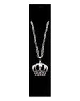 Big Silver Crown Necklace