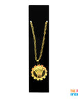 Big Gold King Medal Necklace