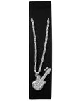 Big Silver Guitar Necklace