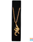 Big Gold Crocodile Necklace