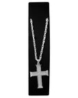 Big Plain Silver Cross Necklace