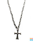 Madonna Cross Sign Necklace (Silver)