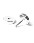 Silver Faux Stretcher Earrings (8mm)