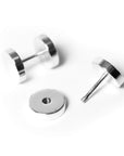 Silver Faux Stretcher Earrings (8mm)