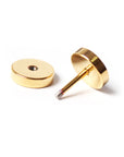 Gold Faux Stretcher Earrings (8mm)