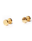 Gold Faux Stretcher Earrings (8mm)