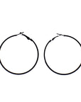Black Hoop Earrings