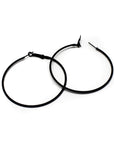 Black Hoop Earrings
