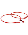 Red 80s Hoop Earrings