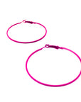 Pink 80s Neon Hoop Earrings
