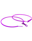 Purple 80s Neon Hoop Earrings