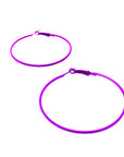 Purple 80s Neon Hoop Earrings