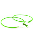Green 80s Neon Hoop Earrings