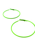 Green 80s Neon Hoop Earrings