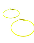 Yellow 80s Neon Hoop Earrings