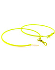 Yellow 80s Neon Hoop Earrings