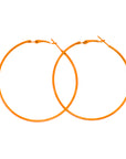 Orange 80s Neon Hoop Earrings