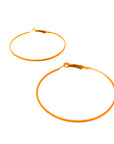 Orange 80s Neon Hoop Earrings