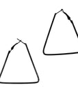 Black 80s Triangle Earrings