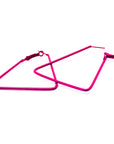 Pink 80s Neon Triangle Earrings