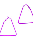 Purple 80s Neon Triangle Earrings
