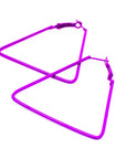 Purple 80s Neon Triangle Earrings