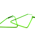 Green 80s Neon Triangle Earrings